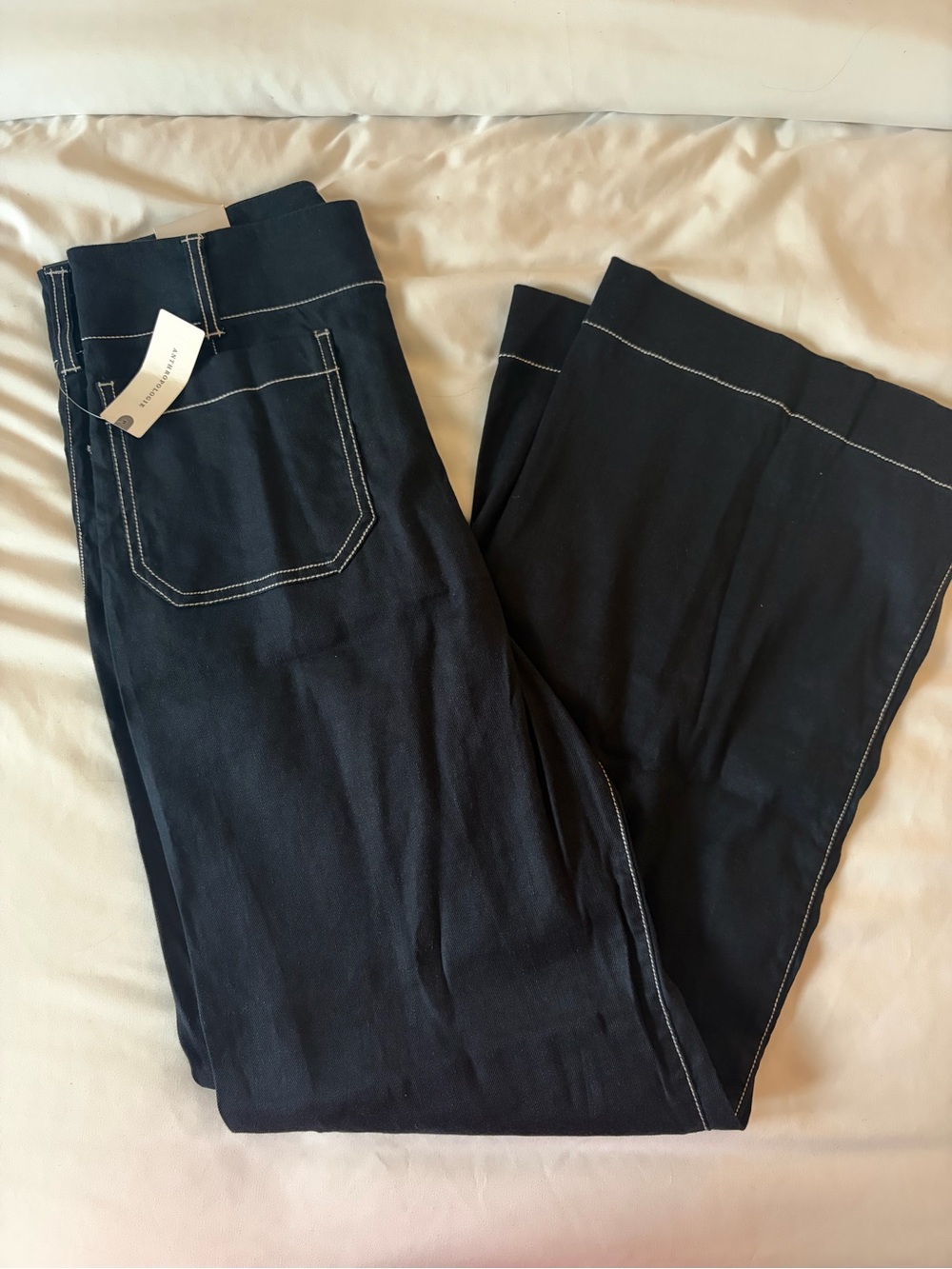 NWT Maeve Colette Pants Navy with White Contrast Stitching